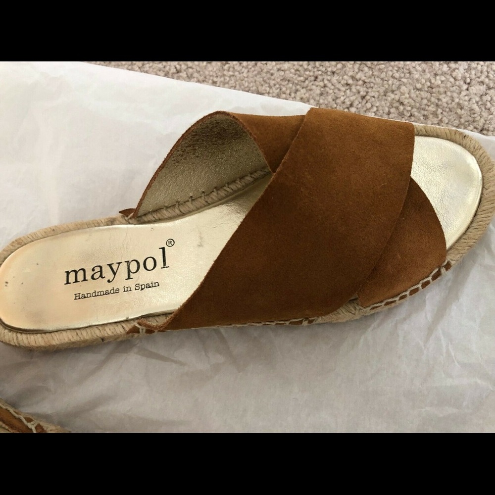 Maypol Ladies Spanish Suede Slides - Picture 2 of 5